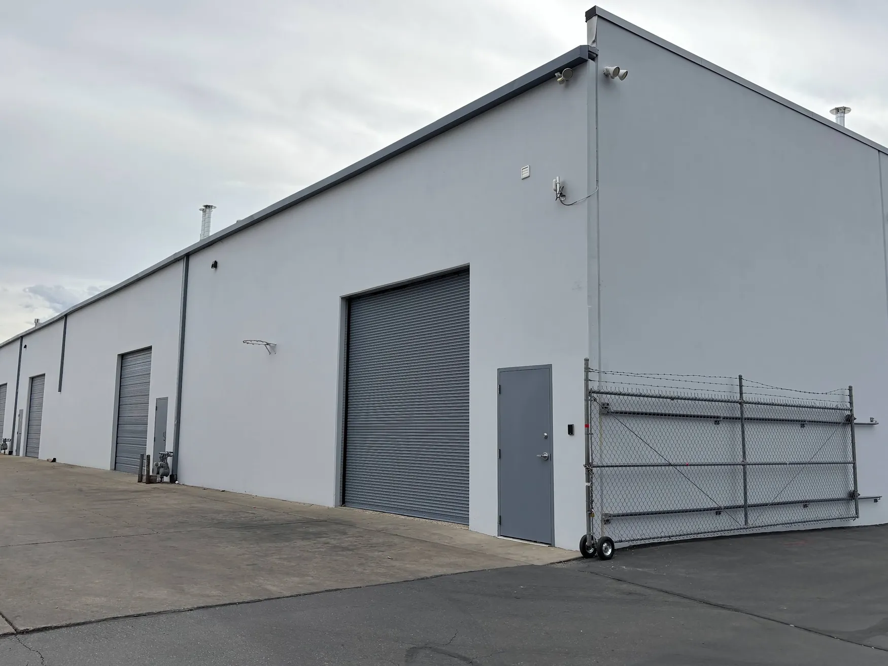 Completed commercial warehouse exterior
